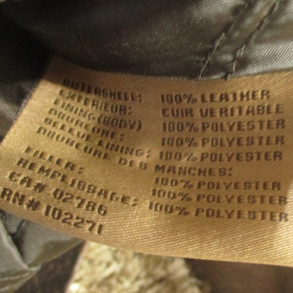 Columbia Vintage Y2K Leather Jacket XL Brown Hooded Pockets Button Front Quilted - Picture 7 of 8